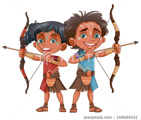 Native American Tribe Kid Archer Native American Tribe Kid Archer 109684502
