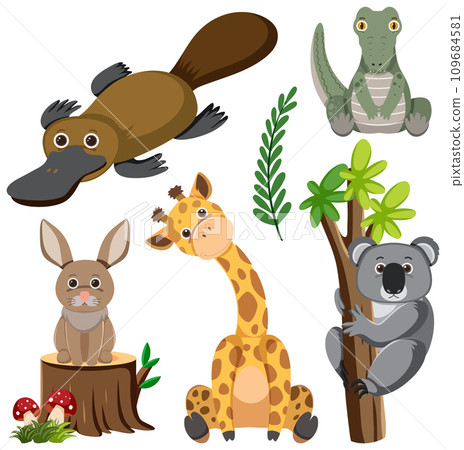 Wild Animals Cartoon Collection Wild Animals Cartoon Collection 109684581