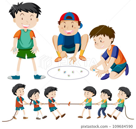 Playground kids character set 109684590