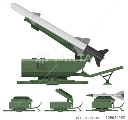 Military missile launcher vector Military missile launcher vector 109684965