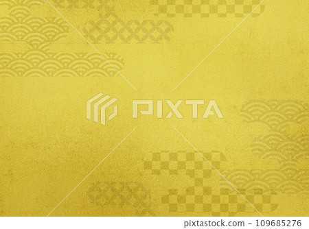 日式雲紋金箔背景設計素材、日式、日本、新年、新年、賀年片等 109685276