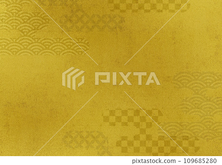Japanese pattern cloud pattern gold leaf background design material, Japanese pattern, Japan, New Year, New Year, New Year's cards, etc. Japanese pattern cloud pattern gold leaf background design material, Japanese pattern, Japan, New Year, New Year, New Year's cards, etc. 109685280