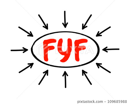 FYF Full Year Forecast - year-ahead prediction of various financial and logistic needs for a business, acronym text concept with arrows FYF Full Year Forecast - year-ahead prediction of various financial and logistic needs for a business, acronym text concept with arrows 109685988