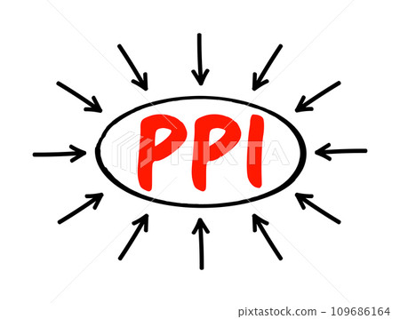 PPI - Pixels Per Inch are measurements of the pixel density of an electronic image device, acronym technology concept with arrows PPI - Pixels Per Inch are measurements of the pixel density of an electronic image device, acronym technology concept with arrows 109686164