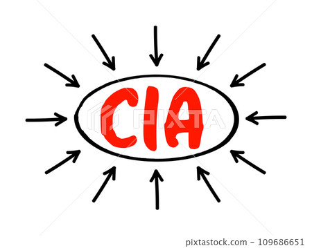 CIA - Certified Internal Auditor acronym text with arrows, business concept background CIA - Certified Internal Auditor acronym text with arrows, business concept background 109686651