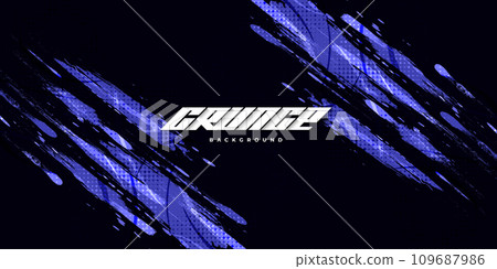 Abstract Purple Brush Background with Halftone Effect. Sport Background. Brush Stroke Illustration for Banner or Poster. Scratch and Texture Elements For Design Abstract Purple Brush Background with Halftone Effect. Sport Background. Brush Stroke Illustration for Banner or Poster. Scratch and Texture Elements For Design 109687986