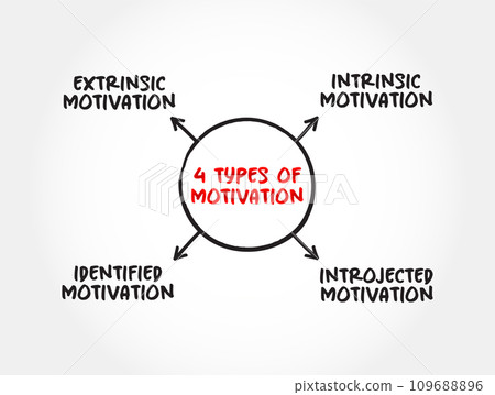 4 types of Motivation mind map concept for presentations and reports 109688896