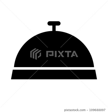 簡單的桌鈴剪影圖示。向量。 109688897