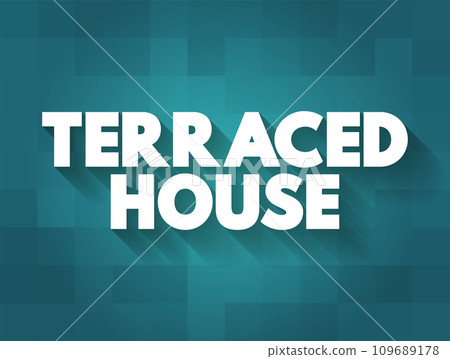 Terraced House is a form of medium-density housing, text concept for presentations and reports Terraced House is a form of medium-density housing, text concept for presentations and reports 109689178