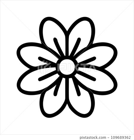 Flower icon. Vector pictogram Trendy outline symbol Logo of flower shop 109689362