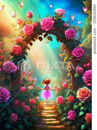 Fantastic colorful roses-generated AI 109690060