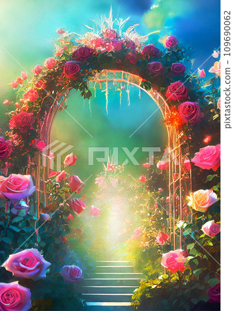 Fantastic colorful roses-generated AI 109690062