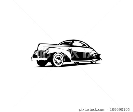 old car from 1932. isolated on white background seen from the side. best for badge, emblem, icon, sticker design. available in eps 10 109690105