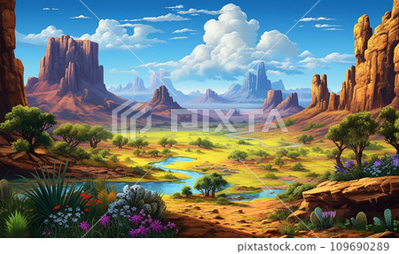 [AI generated images/AI illustrations] Magnificent nature 109690289