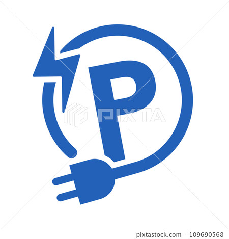 EV charging available parking icon. charging station. EV charging available parking icon. charging station. 109690568