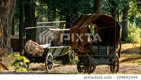 Historical Re-enactment. Russian Soviet World War Ii Peasant Car 109692448