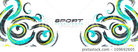 Abstract Brush Background with Sporty Style and Halftone Effect. Brush Stroke Illustration for Banner, Poster, or Sports Background. Scratch and Texture Elements For Design Abstract Brush Background with Sporty Style and Halftone Effect. Brush Stroke Illustration for Banner, Poster, or Sports Background. Scratch and Texture Elements For Design 109692605