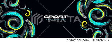 Abstract Brush Background with Sporty Style and Halftone Effect. Brush Stroke Illustration for Banner, Poster, or Sports Background. Scratch and Texture Elements For Design Abstract Brush Background with Sporty Style and Halftone Effect. Brush Stroke Illustration for Banner, Poster, or Sports Background. Scratch and Texture Elements For Design 109692607
