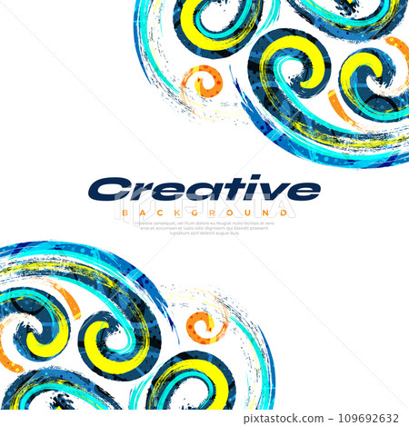 Abstract and Colorful Brush Background. Sport Banner. Brush Stroke Illustration. Scratch and Texture Elements For Design 109692632