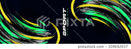 Abstract Sport Background with Brush Style and Halftone Effect. Brush Stroke Illustration. Scratch and Texture Elements For Design Abstract Sport Background with Brush Style and Halftone Effect. Brush Stroke Illustration. Scratch and Texture Elements For Design 109692637