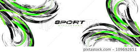 Black, Green and Gray Brush Background with Halftone Effect. Sport Background with Grunge Style. Scratch and Texture Elements For Design Black, Green and Gray Brush Background with Halftone Effect. Sport Background with Grunge Style. Scratch and Texture Elements For Design 109692651