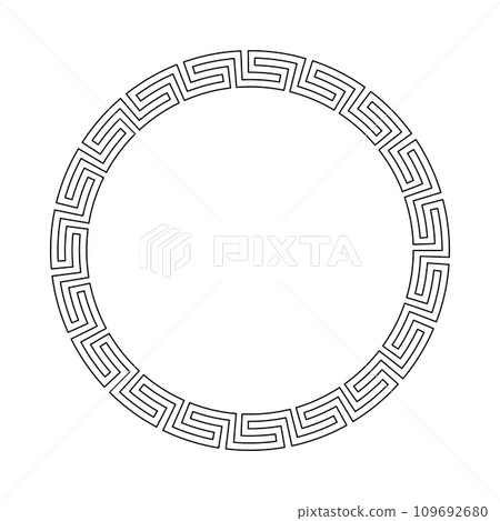 Black Circle Ornate Border Black Circle Ornate Border 109692680
