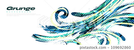 Abstract Brush Background with Sporty Style and Halftone Effect. Brush Stroke Illustration for Banner, Poster, or Sports Background. Scratch and Texture Elements For Design Abstract Brush Background with Sporty Style and Halftone Effect. Brush Stroke Illustration for Banner, Poster, or Sports Background. Scratch and Texture Elements For Design 109692860