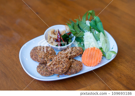 Deep Fried Spicy Minced Pork (Laab Moo Tod) 109693186