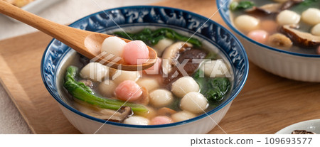 湯圓 冬至 鹹湯圓 紅色 白色 粉色 Tang yuan タンユエン 団子 109693577