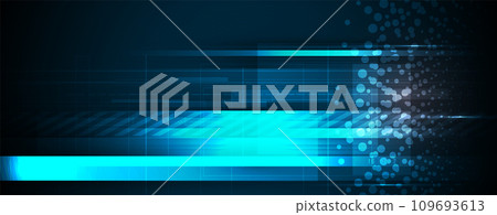 Quantum processing. Deep learning artificial intelligence. Future new technology for business or science presentation. Vector background Quantum processing. Deep learning artificial intelligence. Future new technology for business or science presentation. Vector background 109693613