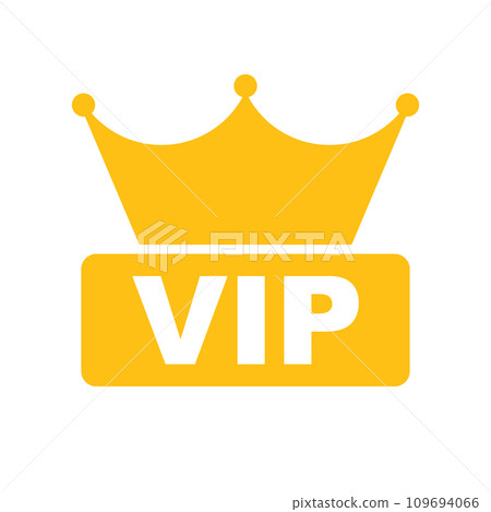VIP and crown icon yellow VIP and crown icon yellow 109694066