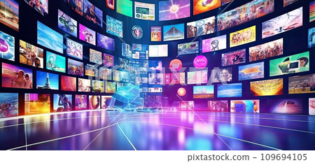 AI-generated content. Digital content, social network streaming service 109694105