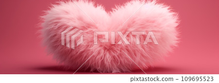 Soft fluffy red heart Soft fluffy red heart 109695523