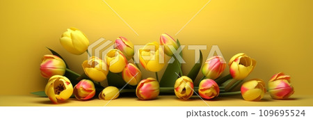Bouquet of tulips isolated Bouquet of tulips isolated 109695524