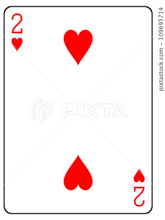 Playing cards 2 of hearts - Stock Illustration [109695714] - PIXTA