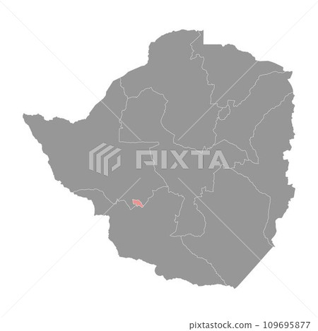 Bulawayo city map, administrative division of Zimbabwe. Vector illustration. Bulawayo city map, administrative division of Zimbabwe. Vector illustration. 109695877