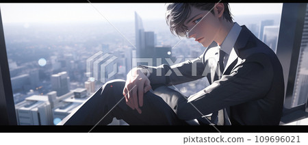 Japanese male businessman 109696021