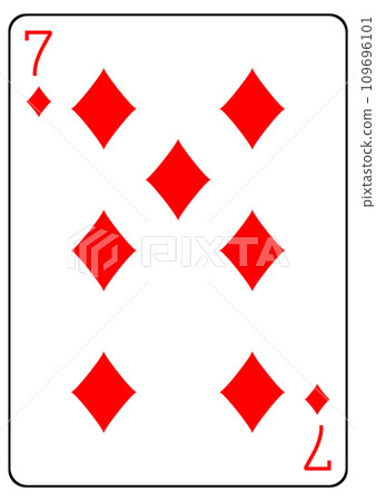 Playing card 7 of diamonds Playing card 7 of diamonds 109696101