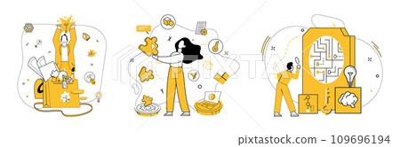 Innovative ideas vector illustration. Innovative ideas metaphorically dance with creativity in ballet success Intelligence and innovation are guiding stars in galaxy ideas Success blossoms Innovative ideas vector illustration. Innovative ideas metaphorically dance with creativity in ballet success Intelligence and innovation are guiding stars in galaxy ideas Success blossoms 109696194