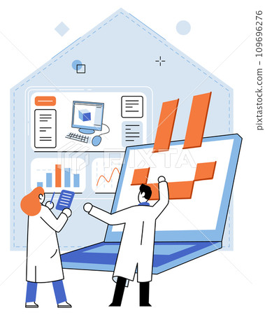 Technical support. Vector illustration. Seeking advice from technical experts can help address complex technological challenges Online platforms offer wealth information and resources for technical 109696276