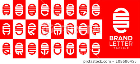 Minimalist capsule letter Z ZZ logo design set Minimalist capsule letter Z ZZ logo design set 109696453