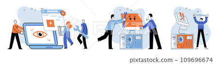 Technical support. Vector illustration. Technology plays crucial role in enabling technical specialists to deliver professional services Technological advancements have transformed way experts 109696674