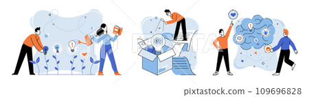 Innovative mindset vector illustration. Individuality is spice flavors recipe innovative personality Uniqueness is melody playing in background innovative mind Creative minds navigate seas cognition Innovative mindset vector illustration. Individuality is spice flavors recipe innovative personality Uniqueness is melody playing in background innovative mind Creative minds navigate seas cognition 109696828