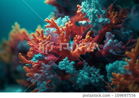 Coral reef. Marine life nature. Generate Ai 109697556