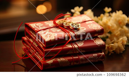 AI-generated content. Traditional gift red 109698362