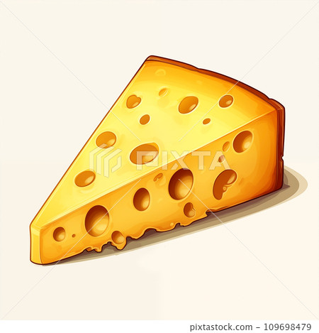 手绘卡通美味的奶酪插画图片 109698479