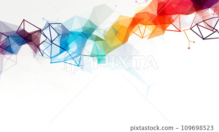 商業多邊形彩色影像背景設計AI自動生成 109698523