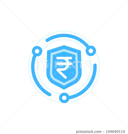 digital rupee for secure electronic payments icon 109699119