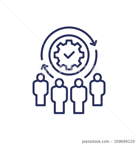 joint venture line icon on white joint venture line icon on white 109699120