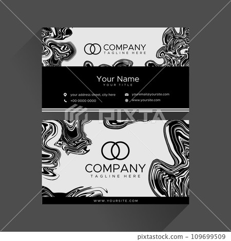 Decorative marble paint abstract business card design.  109699509